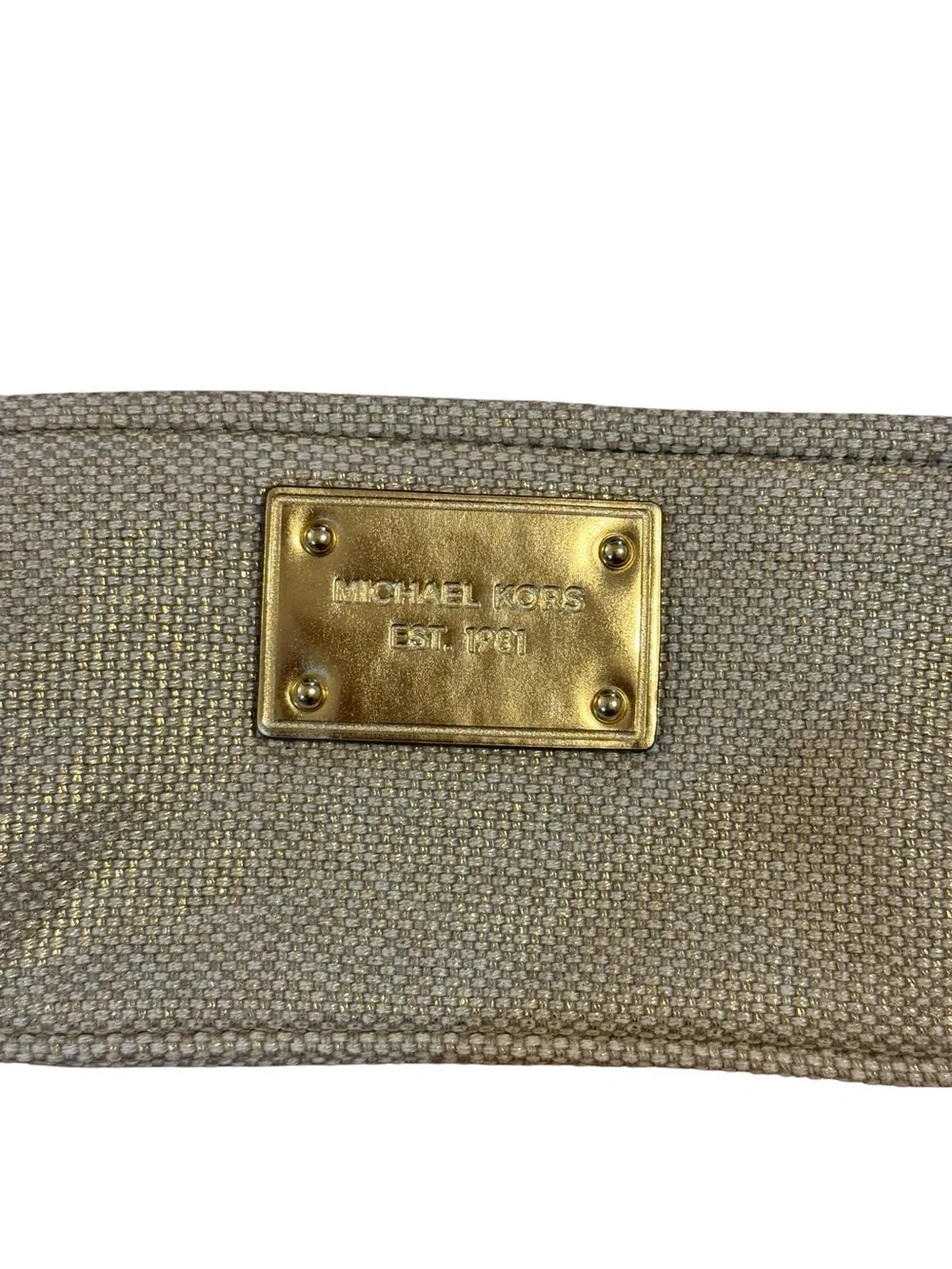 Michael Kors Metallic Gold pouch
